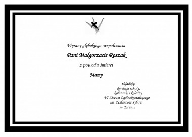 KONDOLENCJE